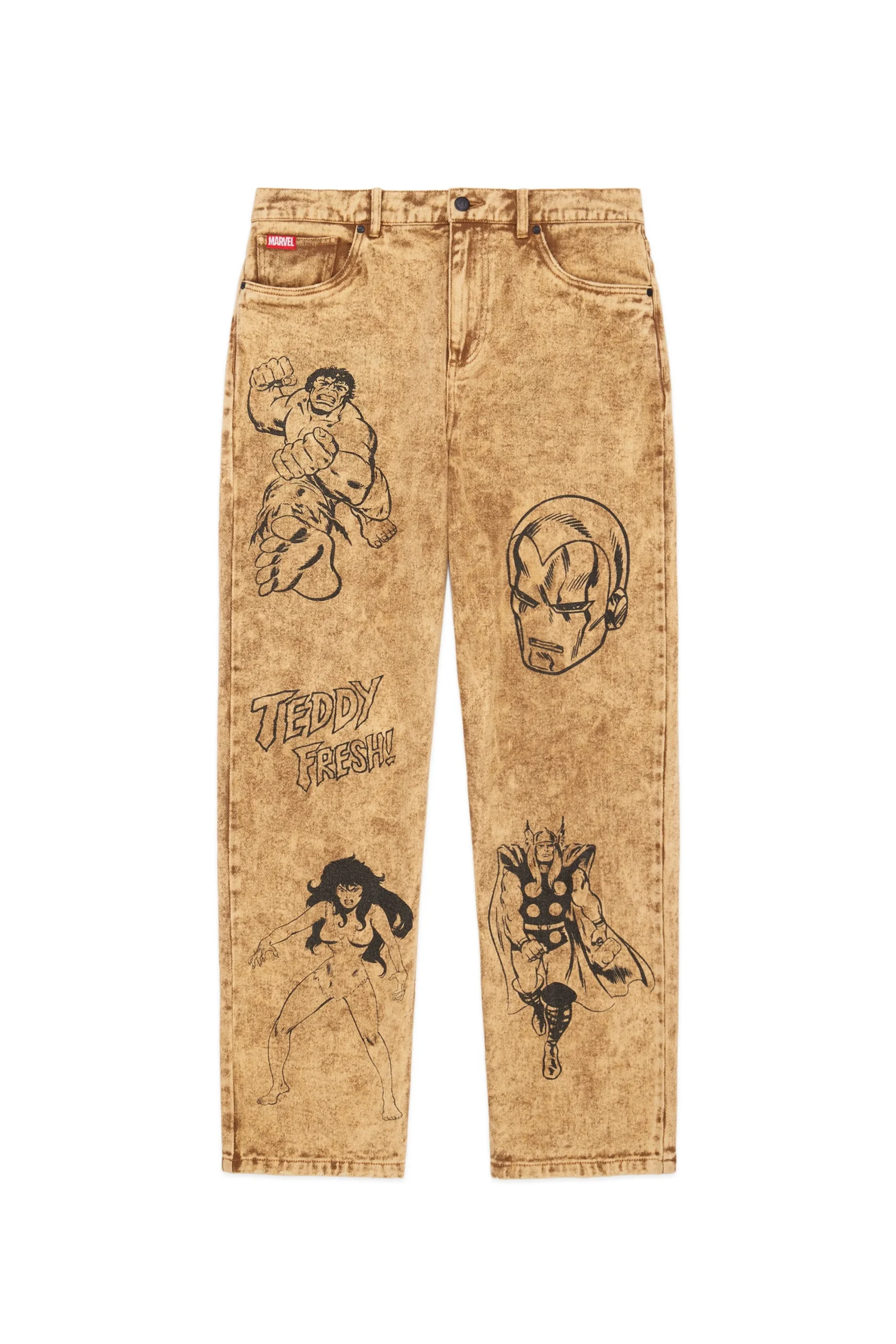 TF X Marvel Acid Wash Jeans-Teddy Fresh Best