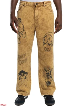TF X Marvel Acid Wash Jeans-Teddy Fresh Best