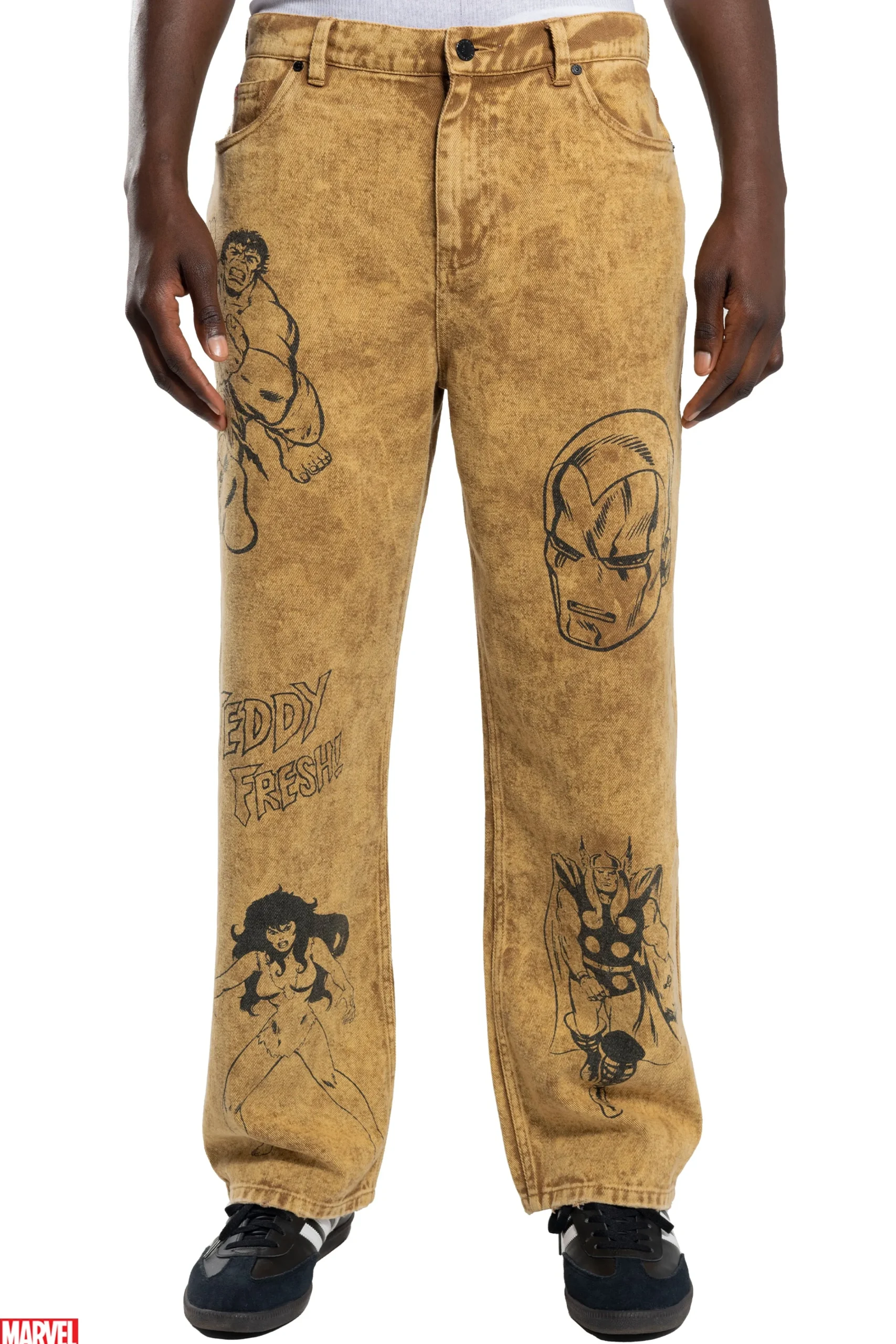 TF X Marvel Acid Wash Jeans-Teddy Fresh Best