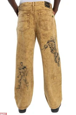 TF X Marvel Acid Wash Jeans-Teddy Fresh Best