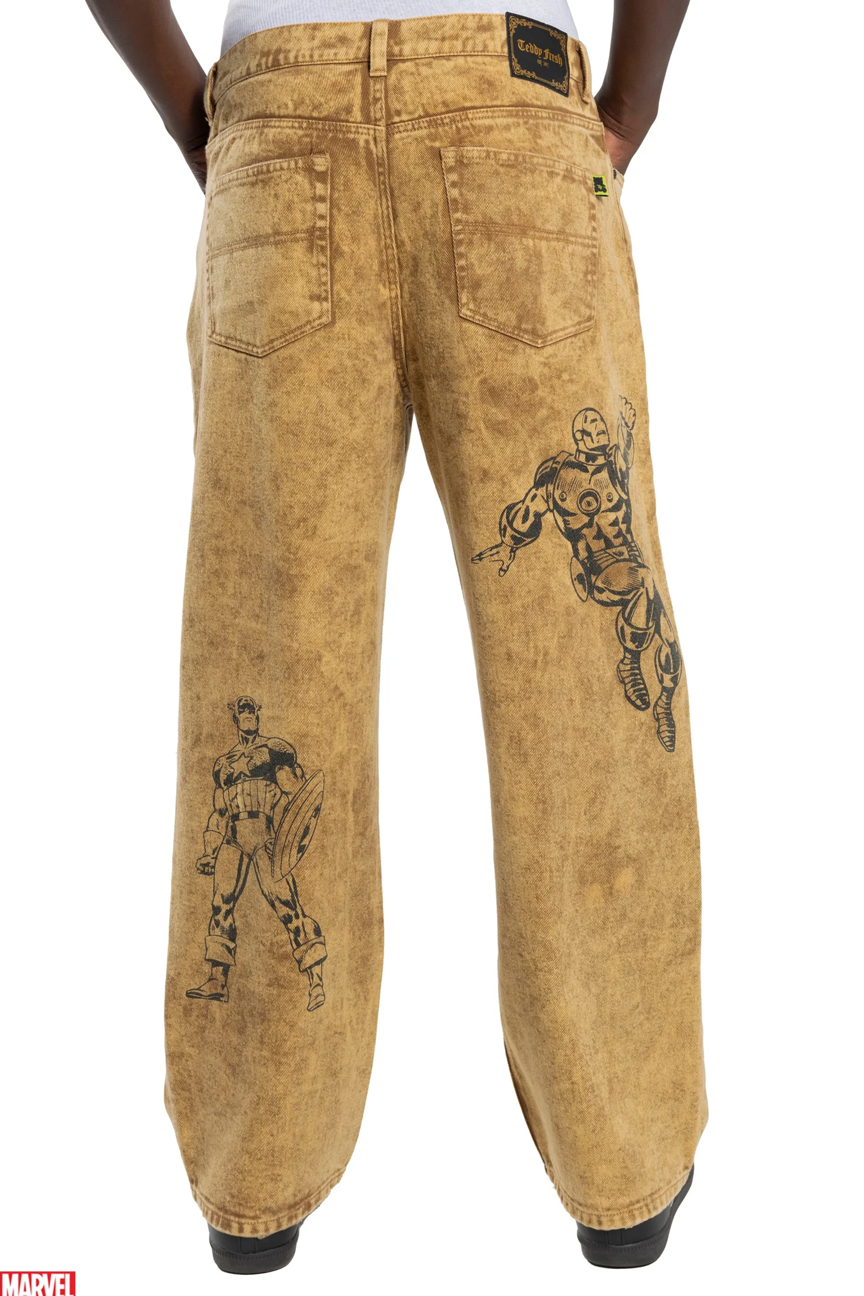 TF X Marvel Acid Wash Jeans-Teddy Fresh Best