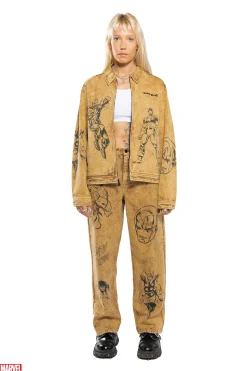 TF X Marvel Acid Wash Jeans-Teddy Fresh Best