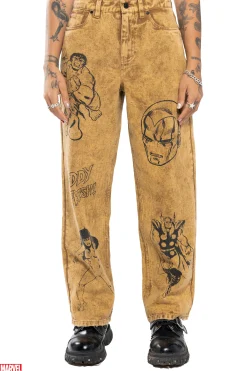 TF X Marvel Acid Wash Jeans-Teddy Fresh Best