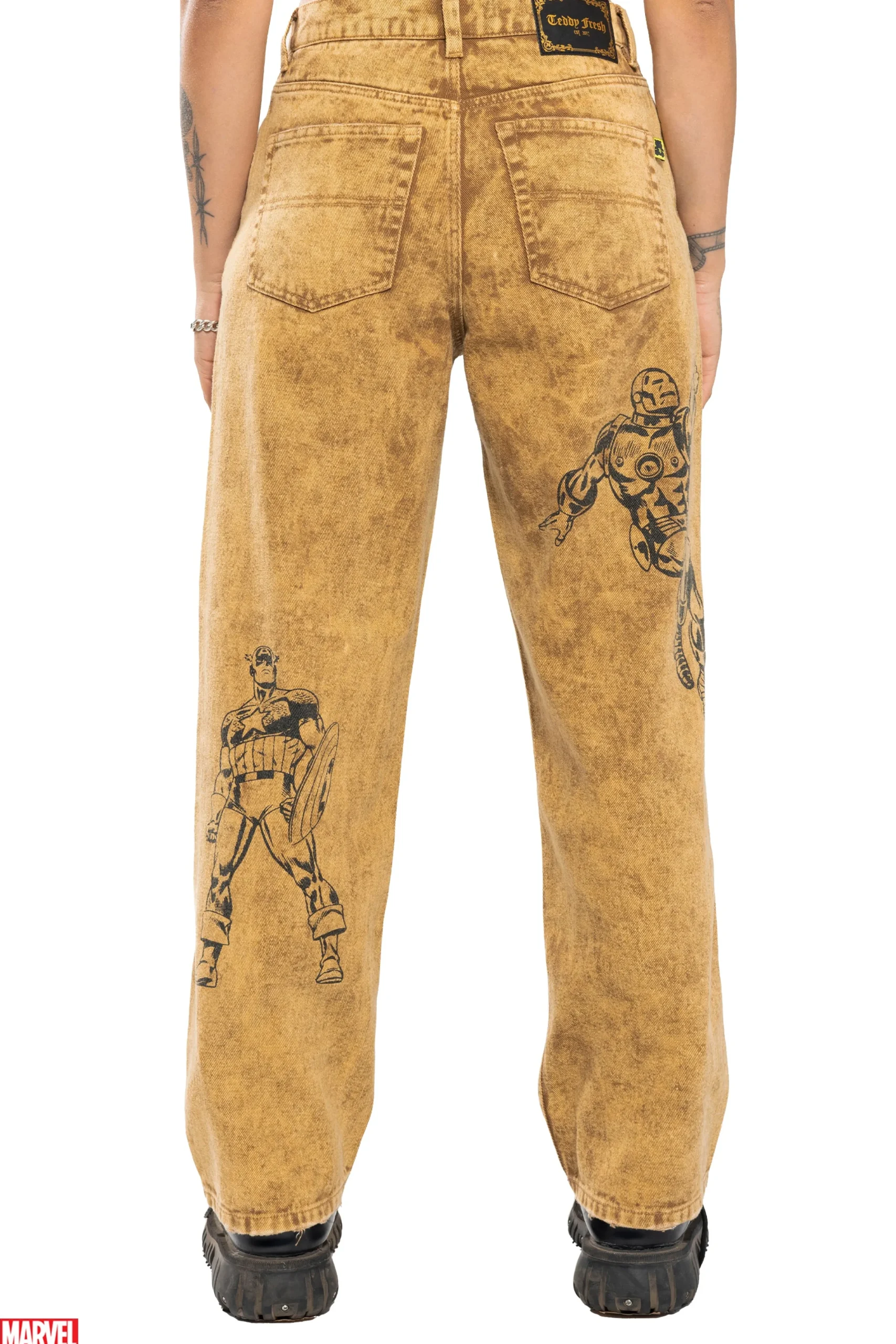 TF X Marvel Acid Wash Jeans-Teddy Fresh Best
