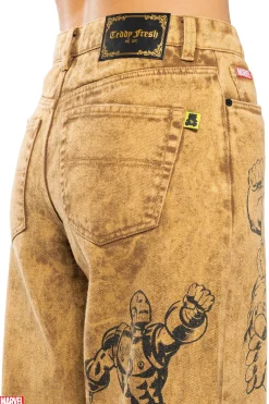 TF X Marvel Acid Wash Jeans-Teddy Fresh Best