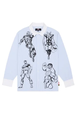 TF X Marvel Button Up-Teddy Fresh Cheap