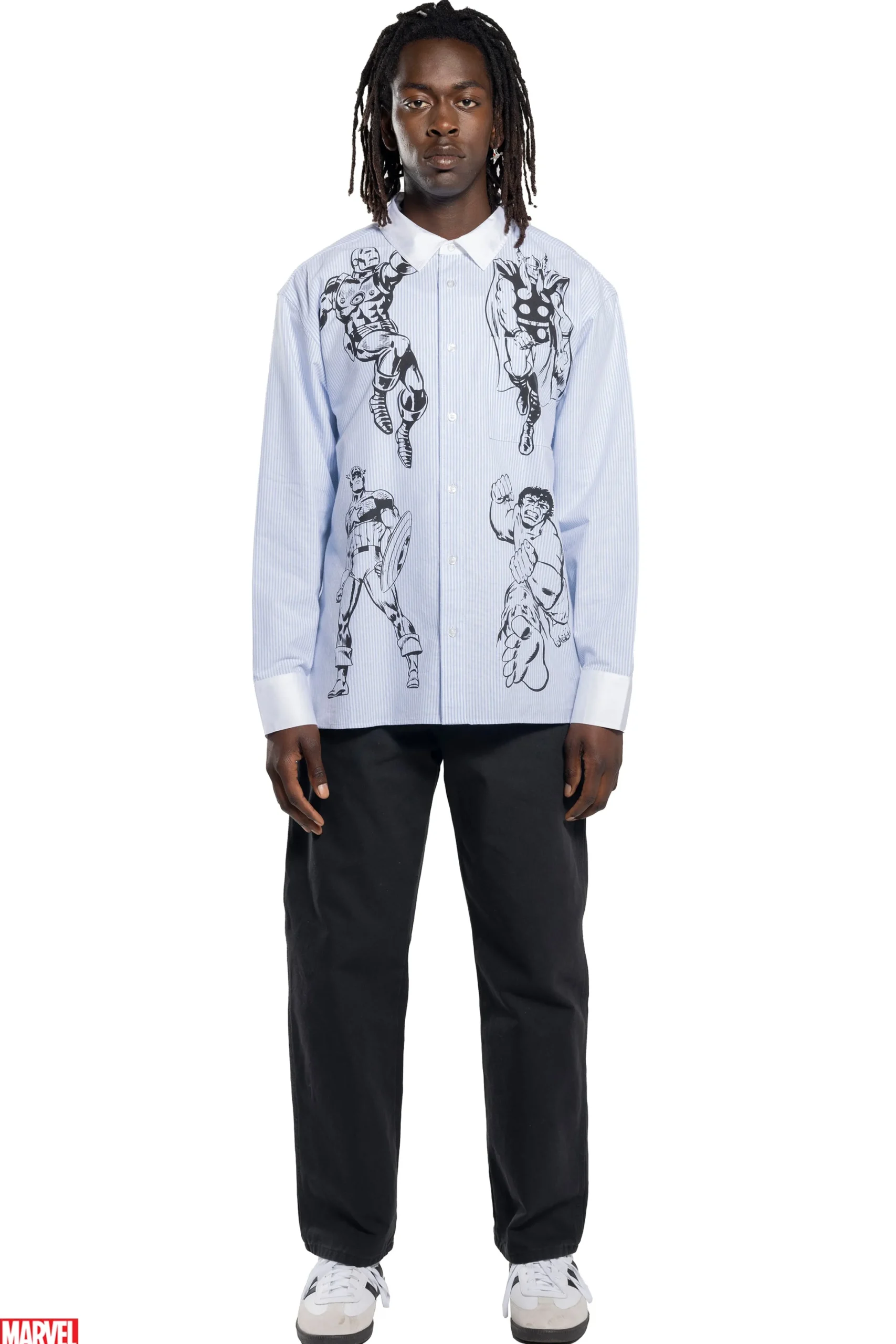 TF X Marvel Button Up-Teddy Fresh Cheap