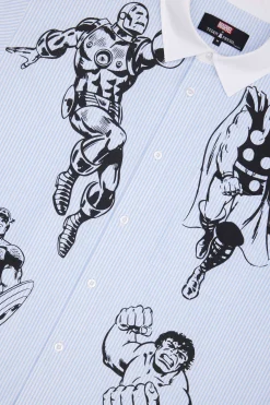 TF X Marvel Button Up-Teddy Fresh Cheap