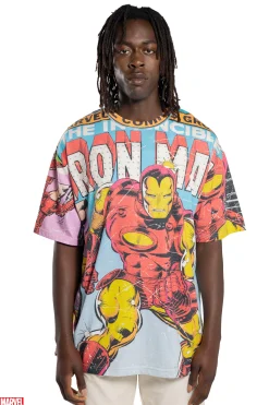 TF X Marvel Iron Man Comic Tee-Teddy Fresh Store