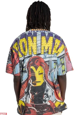 TF X Marvel Iron Man Comic Tee-Teddy Fresh Store