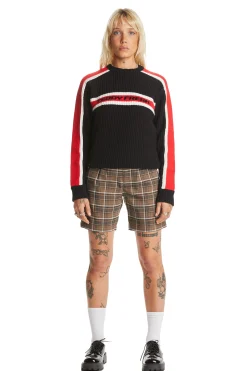 Vintage Sporty Stripe Sweater-Teddy Fresh Clearance