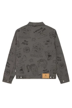 Will Laren Sketches Zip Jacket-Teddy Fresh Cheap