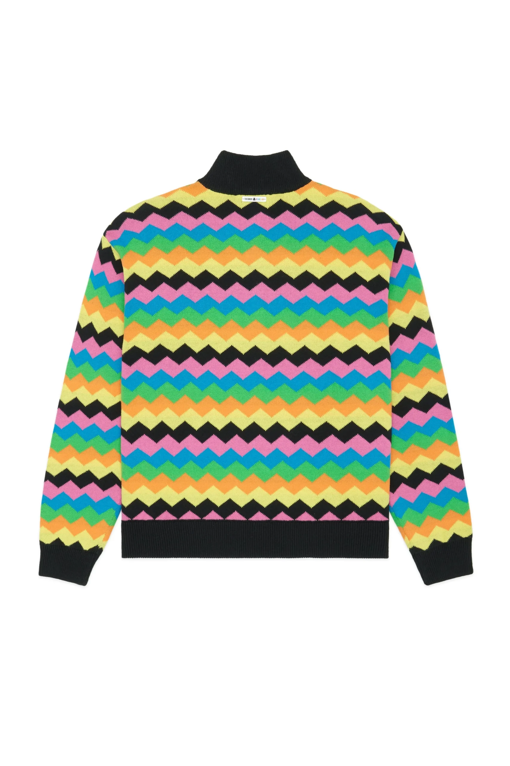 Zig Zag Quarter Zip Sweater-Teddy Fresh Cheap